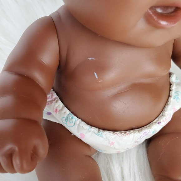 Berenguer Ethnic African American Black Chubby Baby Doll Wearing Diaper 10" - Picture 8 of 8